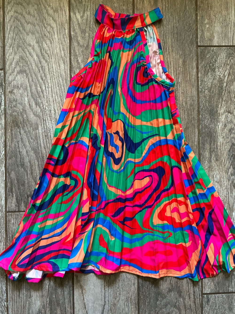 Girls Pleated Colorful Dress Size 5